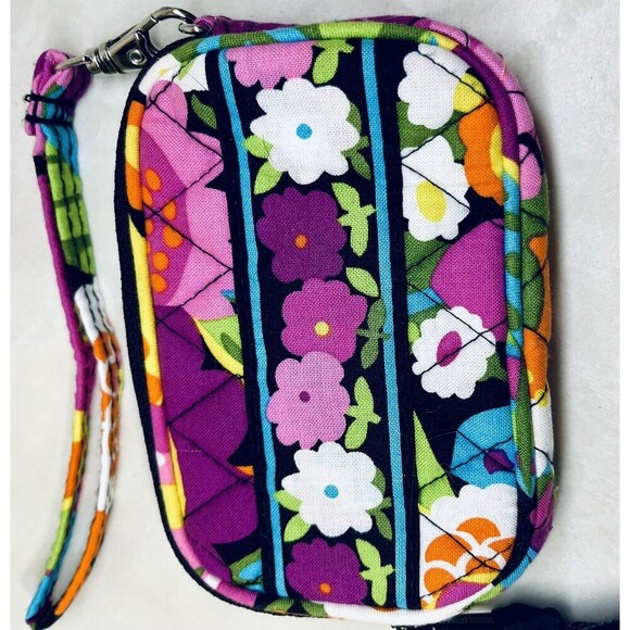 Vera Bradley Zip Around Wallet Wristlet Va Va Bloom Pink Floral - Picture 5 of 7